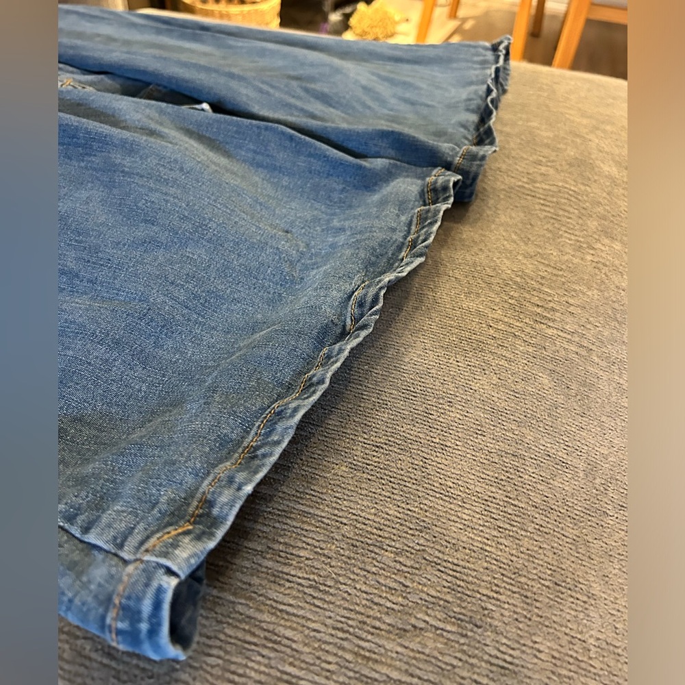 Free People Blue Flare Wide Leg Jeans - Picture 5 of 6